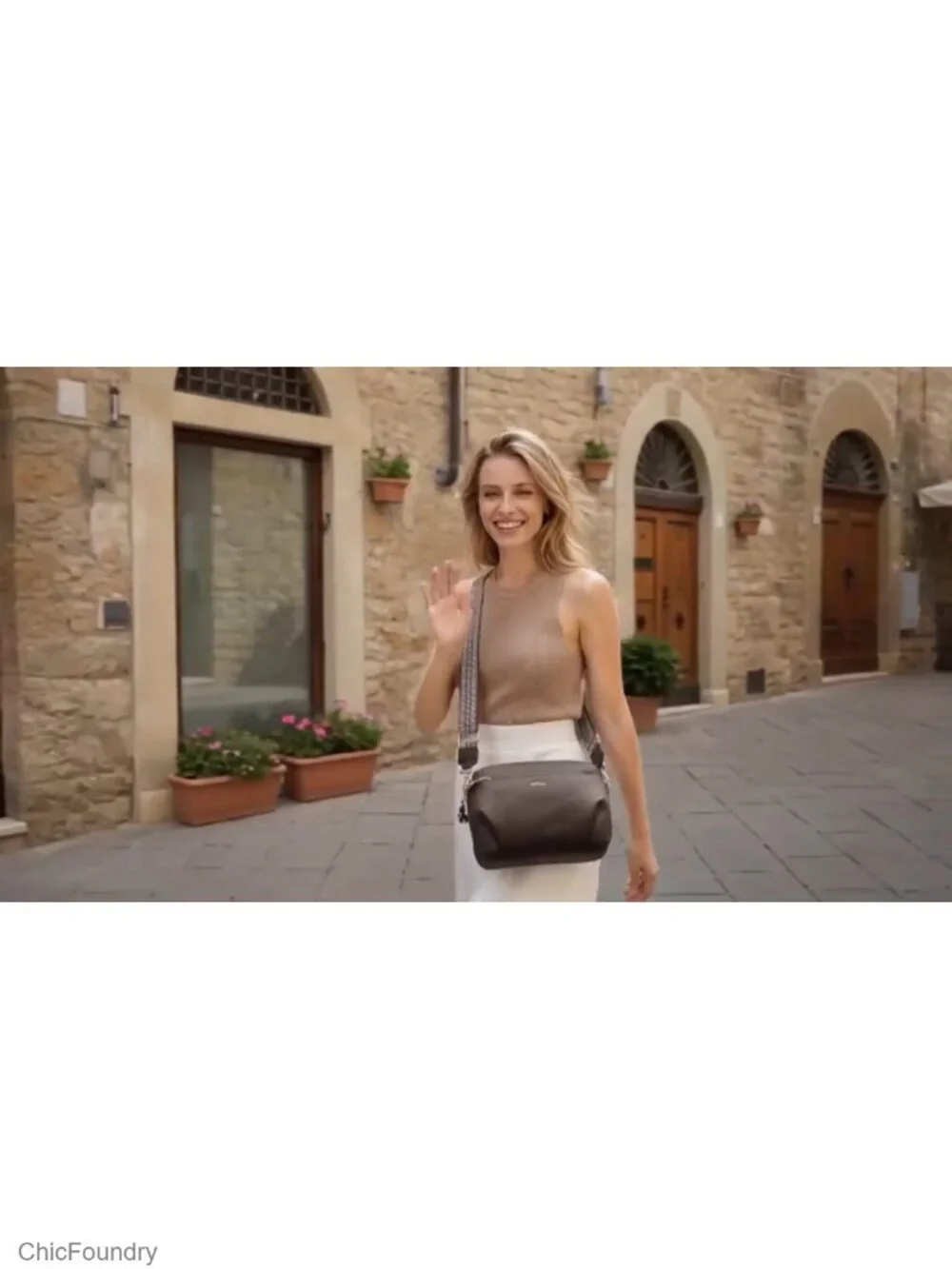 Vegan Leather Crossbody Bag Anti Theft RFID Blocking Multi Pockets Adjustable